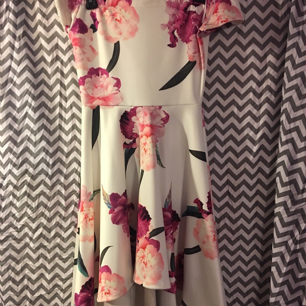 Floral high low dress